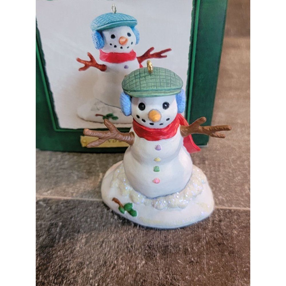Hallmark 2002‎ snowman ornament Xmas decor